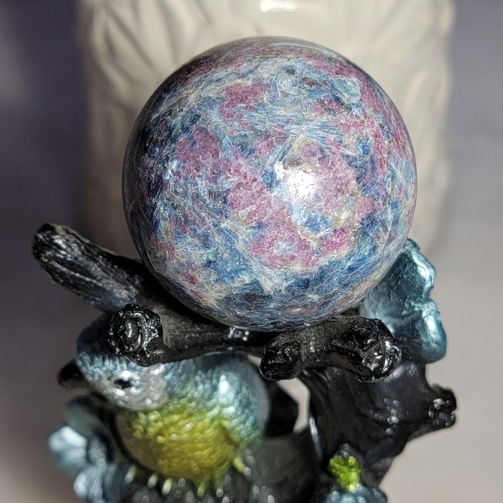 (#9) NEW 47MM RUBY IN KYANITE SPHERE